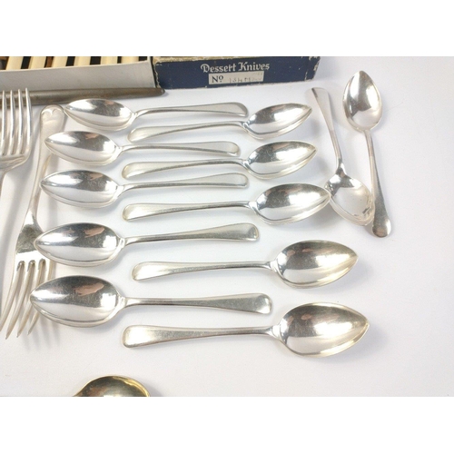 205 - A collection of flatware to include two box sets of VINERS knives, twelve EPNS forks, twelve ordinar... 