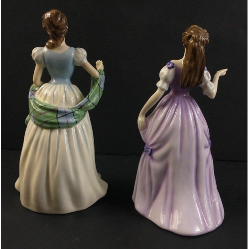 275 - Two Royal Doulton figures FLOWER OF SCOTLAND (HN4240) and PRIDE OF SCOTLAND (HN4453) this figure is ... 