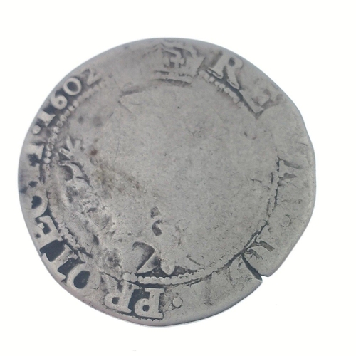 105 - SCOTLAND, silver coinage JAMES VI 1602 SILVER THISTLE MERK, weighs 5.89g Diameter 32mm.  Clear date ... 