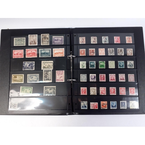 112 - SPAIN STAMP ALBUM - an album containing stock card pages with an interesting collection of early and... 