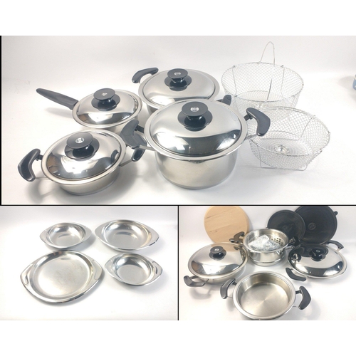 209 - ATTENTION MASTERCHEFS.  A multi piece AMC cooking set all as new condition.  Highest quality cookwar... 