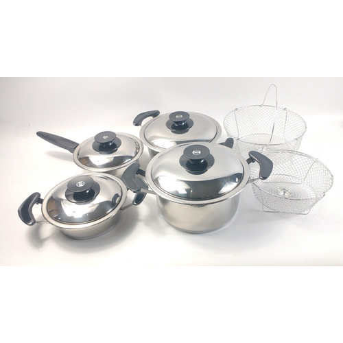 209 - ATTENTION MASTERCHEFS.  A multi piece AMC cooking set all as new condition.  Highest quality cookwar... 