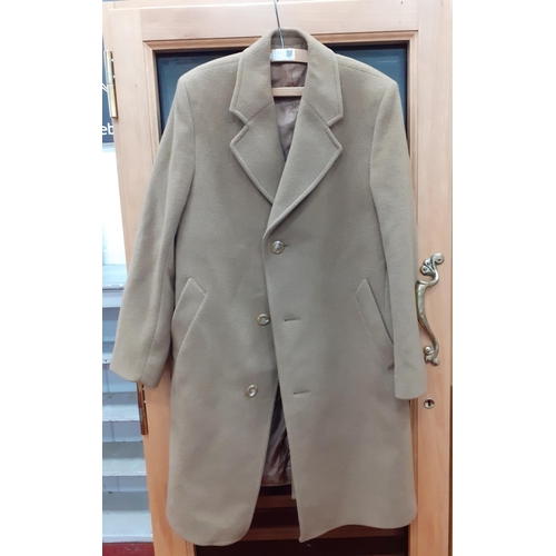 317 - A man's HEPWORTH'S cosy camel coat 85% wool, chest 38