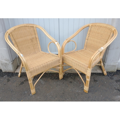 337 - Two wicker chairs in excellent condition#340