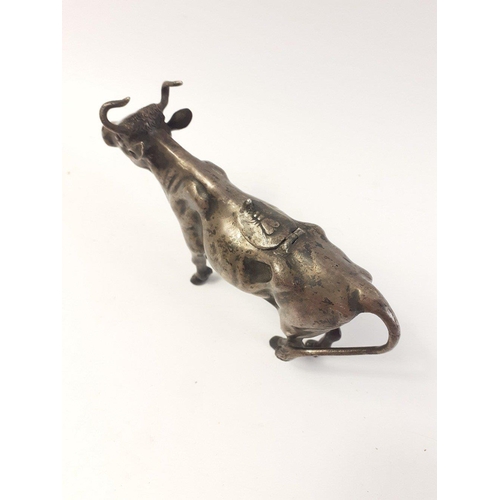 83 - Superb nineteenth century Northern European novelty creamer in the shape of a cow with insect to the... 