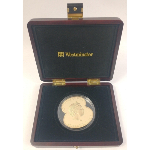 9 - A Westminster Edition Bailiwick of Jersey 2012 The GOLD 5oz POPPY COIN, ten pounds denomination, cer... 