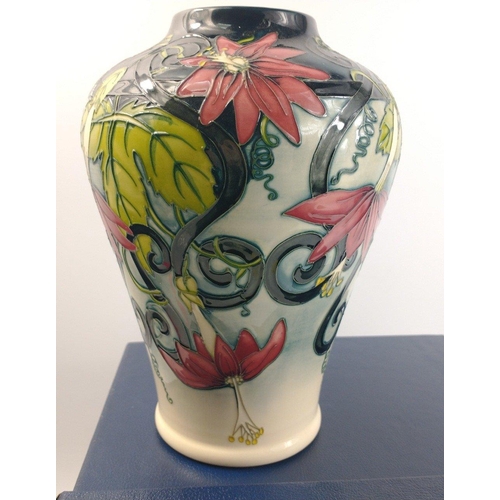 130 - A MOORCROFT limited edition (15/30) 'SCARLET STAR' vase signed by ANJI DAVENPORT, approx 21cm high, ... 