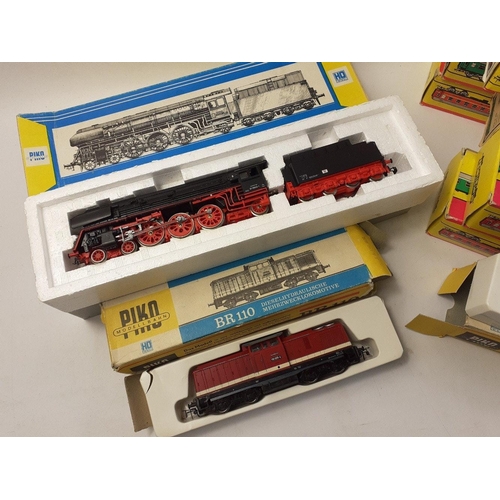 153 - A great load of Model Railway Lay out HO Rolling Stock to a include PIKO BR01 locomotive, a PIKO BN1... 