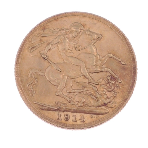 19 - FULL GOLD SOVEREIGN George V 1914 - weight 7.99g approx#19