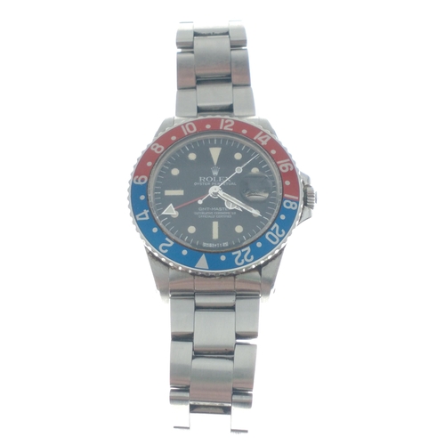 22 - ROLEX ''PEPSI'' OYSTER PERPETUAL GMT-MASTER ''Superlative Chronometer Officially Certified.  An all ... 