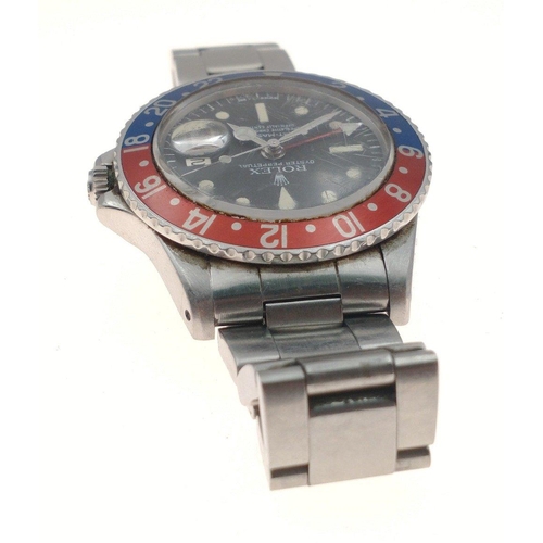 22 - ROLEX ''PEPSI'' OYSTER PERPETUAL GMT-MASTER ''Superlative Chronometer Officially Certified.  An all ... 