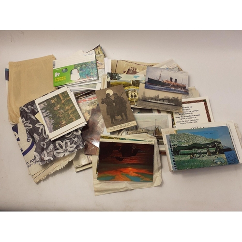 65 - A quantity of mainly modern art and other postcards including  a rather interesting postcard of line... 