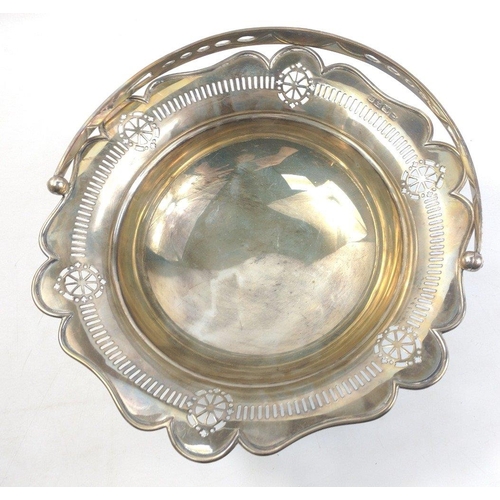 79 - A silver single-handed fruit bowl, hallmarked Chester 1911, 25cm dia 10cm height, weight 545g approx... 