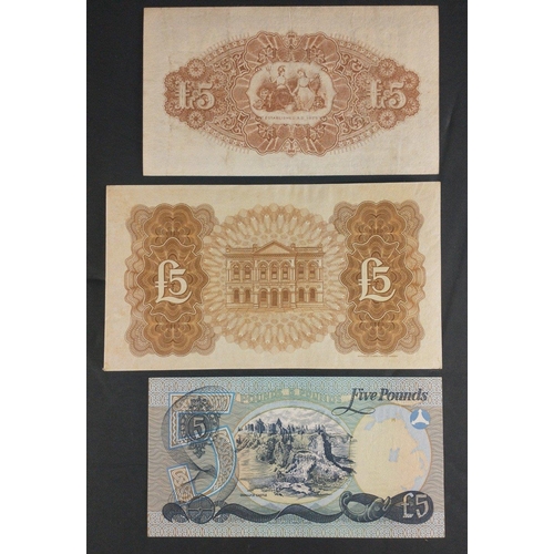 112 - A history of the PROVINCIAL BANK OF IRELAND LIMITED five pound note - three notes starting with 5th ... 