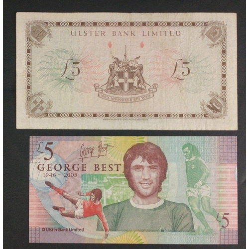 122 - Two ULSTER BANK LIMITED five pound notes from 1st March 1976 and 25th November 2006.#122