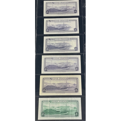 141 - ISLE OF MAN £1 Banknote selection. Ten notes in total to include a run of three AA Prefix.  Notes ar... 