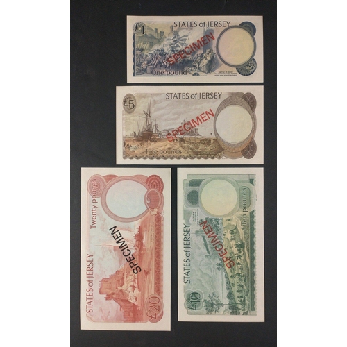 149 - The STATES of JERSEY SPECIMEN Banknote set in holder with Limited Edition Certificate from 1978 to i... 