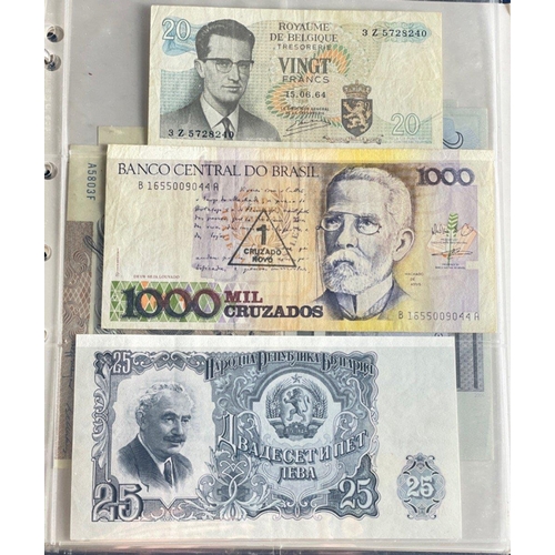 162 - A well stored collection of varied WORLD BANKNOTES from Europe and further afield.  Over thirty note... 