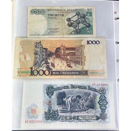 162 - A well stored collection of varied WORLD BANKNOTES from Europe and further afield.  Over thirty note... 