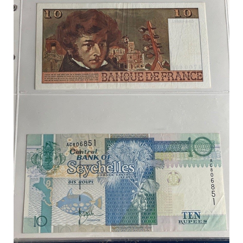 162 - A well stored collection of varied WORLD BANKNOTES from Europe and further afield.  Over thirty note... 