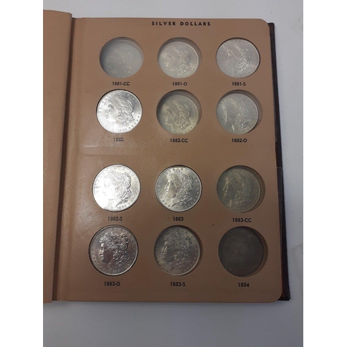 203 - A DANSCO MORGAN DOLLAR folder part filled as follows:  1878P, 1879S, 1880P, 1880S, 1881S,1882P, 1882... 