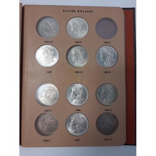 203 - A DANSCO MORGAN DOLLAR folder part filled as follows:  1878P, 1879S, 1880P, 1880S, 1881S,1882P, 1882... 