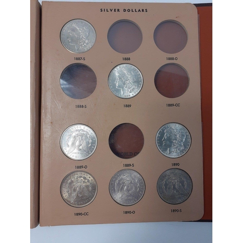 203 - A DANSCO MORGAN DOLLAR folder part filled as follows:  1878P, 1879S, 1880P, 1880S, 1881S,1882P, 1882... 