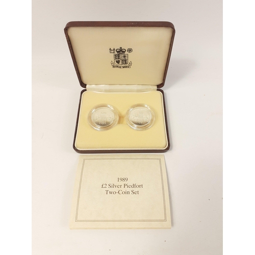 225 - UNITED KINGDOM 1978 £2 Silver Piedfort Two Coin Set.  Mint encapsulated as issued with Royal Mint do... 