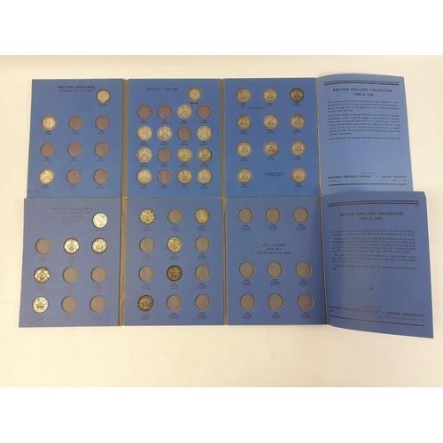 231 - Various silver Great Britain coins in Whitman folders all incomplete to include sixpence 1937-date, ... 