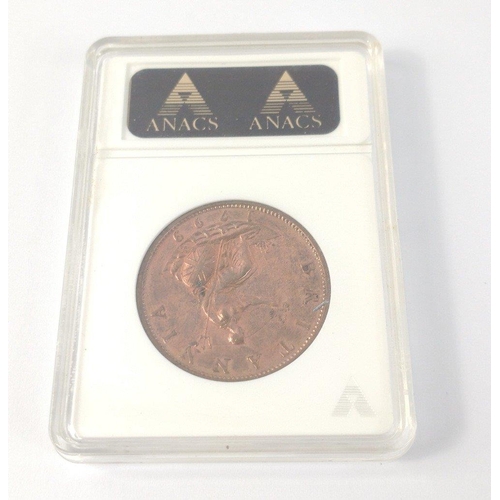 261 - 1799 Penny. Slabbed and grade by ANACS as AU50 Cleaned. Lovely detail coin.#261