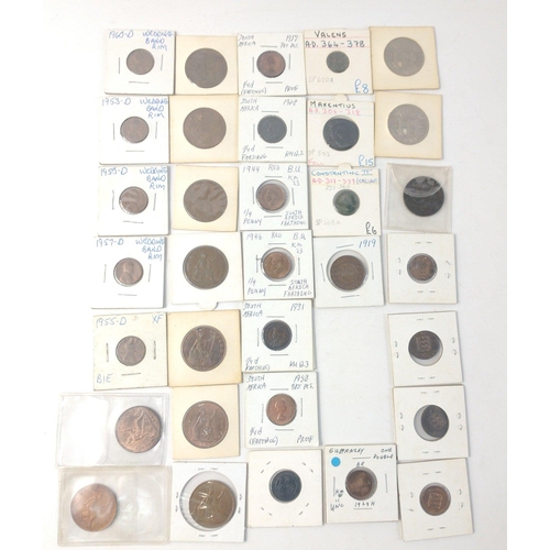 282 - An interesting lot of well curated coins from an old collection. Some copper Victorian etc.#282