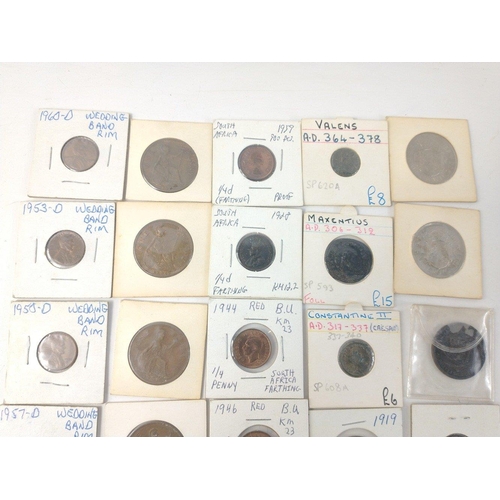 282 - An interesting lot of well curated coins from an old collection. Some copper Victorian etc.#282