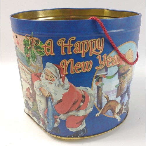 307 - A jolly, happy tin of obsolete UK copper coinage almost too heavy to lift#307