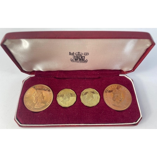 336 - 1966 JERSEY Coin sets x2 in Royal Mint cases to include Two Five shillings and another case with two... 