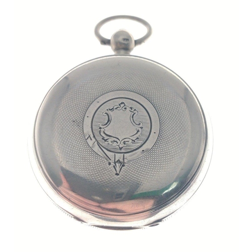 403 - A silver pocket watch with case hallmarked Chester 1898 made by The Lancashire Watch Co, watch works... 