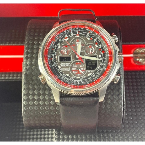 411A - CITIZEN Automatic watch  RED ARROWS NAVIHAWK A.T. Limited Edition 177/5000 Complete in attractive pr... 