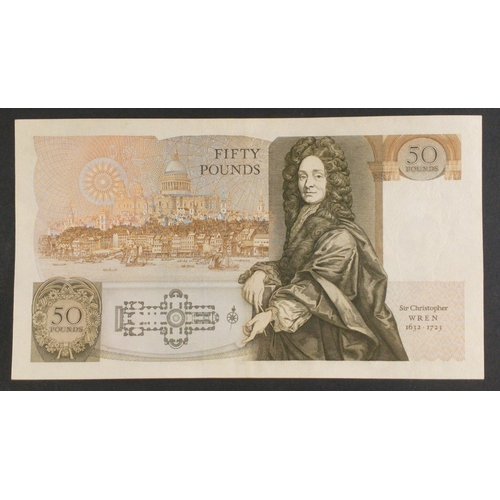 43 - A brown SOMERSET Bank of England fifty pound note A01 068081. Uncirculated condition#43