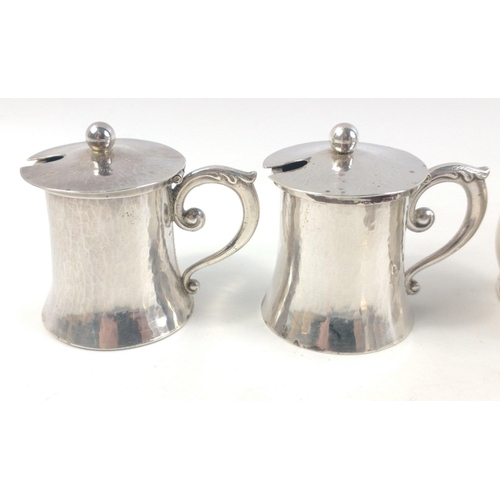 475 - A collection of hallmarked silver cruets to include 2 pepper pots Chester 1913, 2 lidded pots with h... 