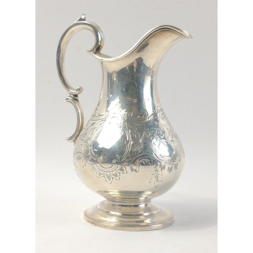 476 - A stunning Victorian solid silver teapot, cream jug and sugar bowl.  Superb bright cut design and al... 