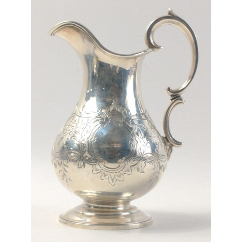 476 - A stunning Victorian solid silver teapot, cream jug and sugar bowl.  Superb bright cut design and al... 