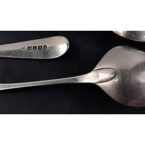 477 - A set of six Edinburgh hallmarked SCOTTISH silver spoons hallmarked 1798 and made by Robert Grey. To... 