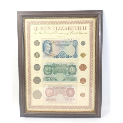 51 - A great collection of framed reproduction Scottish banknotes.  Seven in total including the larger E... 