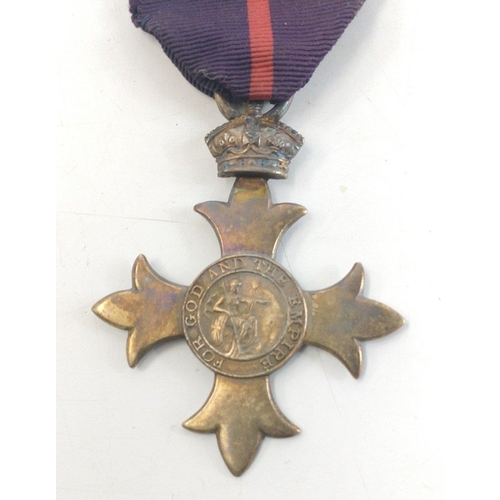 515 - A post WWI 1st Type Military OBE Medal with ribbon. ORDER OF THE BRITISH EMPIRE medal.  With full ha... 