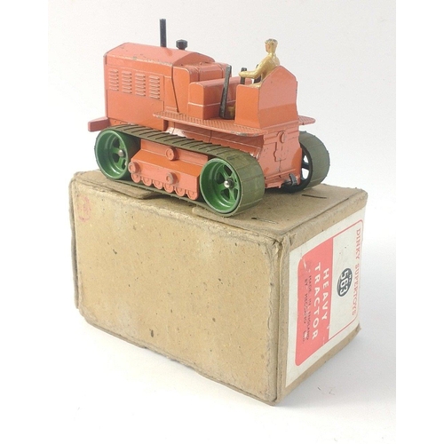 536 - DINKY SUPERTOYS No. 563 Heavy Tractor.  Orange body supplied in first early version box. Minor paint... 