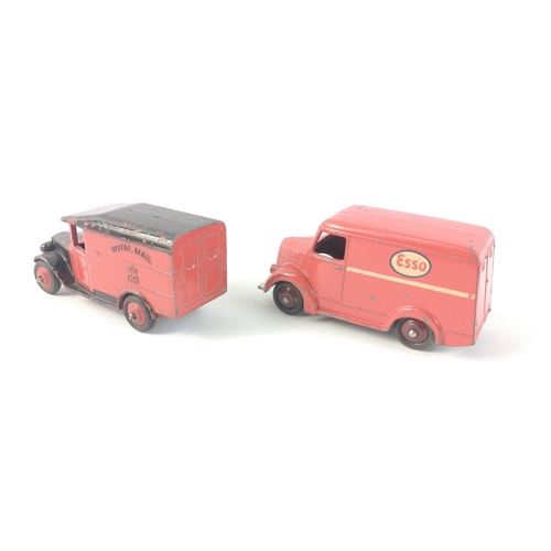 551 - DINKY Commercial vans x2 to include Royal Mail Van and Esso Trojan Van.  Both in good collectible or... 