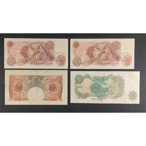 6 - Small collection of interesting Bank of England banknotes to include a Mahon 10/- in clean condition... 