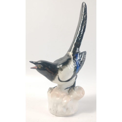 640 - A vintage USSR LOMONOSOV magpie figurine standing 25cm tall#281