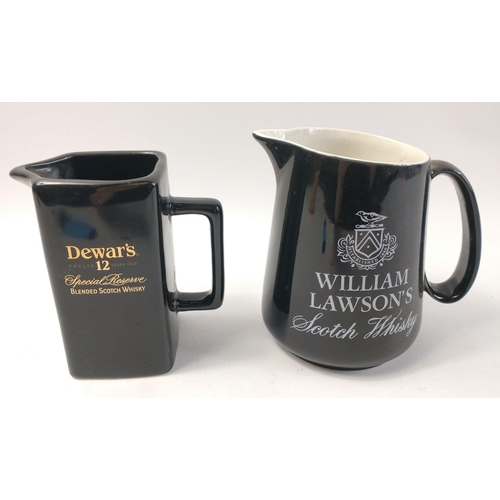 743 - Vintage - WILLIAM LAWSON'S medium sized Scotch Whisky medium sized water jug in black - good conditi... 