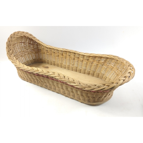 896 - A child's wicker Moses basket 60x28cm approx#544