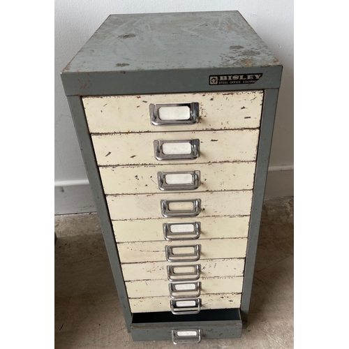 904 - BISLEY made 10 drawer mini metal filing cabinet#552